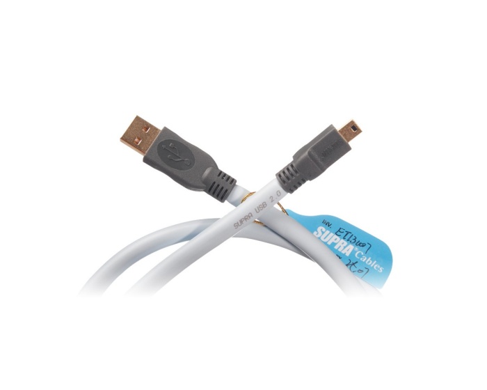 Supra USB Cable 2.0 A-Mini B - 3 meter